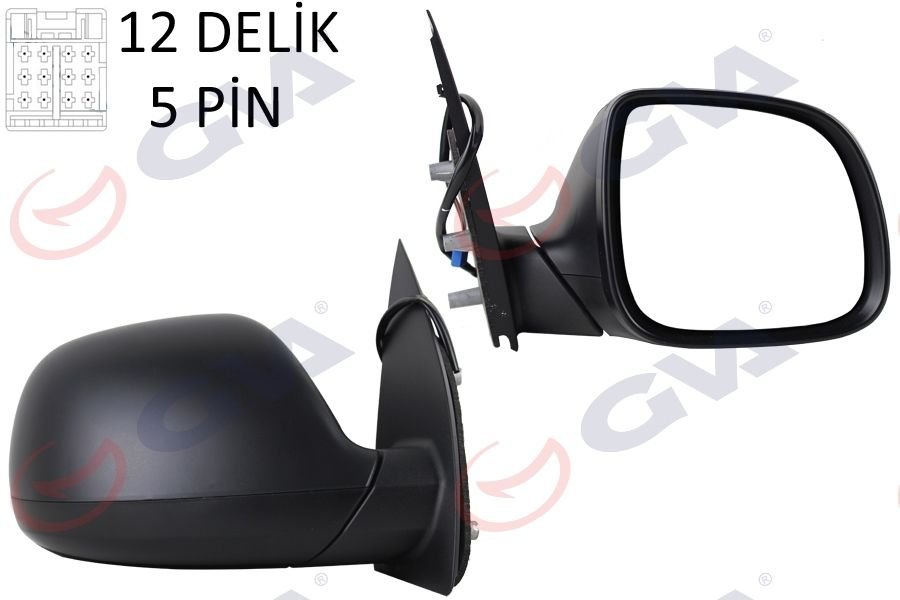DIŞ DİKİZ AYNASI SAĞ TRANSPORTER T6 CARAVELLE 10 ELEKTRİKLİ ISITMALI KONVEKS 5 FİŞ VM-6196EHR-GVA 1075545-7E1857507CA9B9-7E1857528F9B9-7E1857