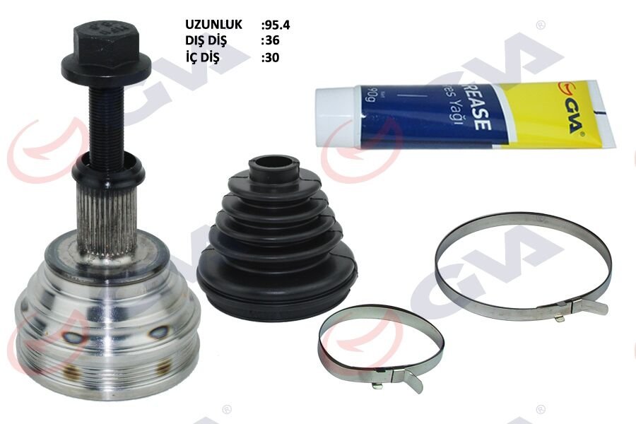AKS KAFASI DIŞ ÖN GOLF 5/6-A3-LEON-OCTAVIA 1.6/1.6FSI 102 hp MAN./AUTO. 36x30x59.5 95.5mm-GVA 4475050K-1K0498099A-1K0407311G