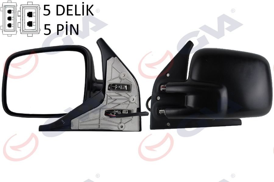 DIŞ DİKİZ AYNASI SOL TRANSPORTER T4 96 ELEKTRİKLİ ISITMALI KONVEKS VM-186EHL-GVA 1075506-701857507H01C