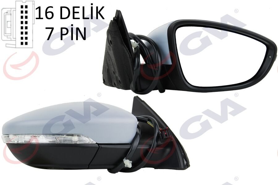 DIŞ DİKİZ AYNASI SAĞ PASSAT 11 ELEKTRİKLİ ISITMALI Ç.AYDINLATMALI ASTARLI KONVEKS 7 FİŞ VM-6194NEHPR-GVA 1075347-3AA857508B9B9