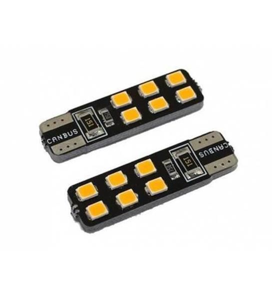 LED AMPÜL 12V.4 LEDLİ SMD B.DİPSİZ TURUNCU-FORZA LED-01A
