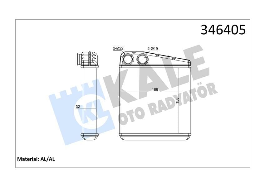 KALORİFER RADYATÖRÜ CLIO III-MODUS 04 TWNG 07-KALE 346405-7701208766-27140AX700-27140AX70A