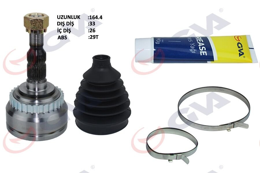 AKS KAFASI DIŞ ÖN VECTRA B 1.6İ-1.8İ-2.0İ 95-03 ABS Lİ 29 DİŞ 33x25x52 164.5mm-GVA 4490110K-90498412-374262