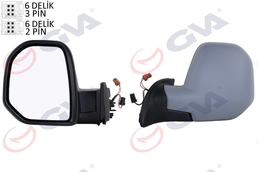 DIŞ DİKİZ AYNASI SOL BERLINGO-PARTNER 08 ELEKTRİKLİ ISITMALI ASTARLI KONVEKS VM-6118EHPL-GVA 1045161-8153.TR-1606642780