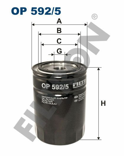 YAĞ FİLTRESİ DUCATO II 02-06 -BOXER II 02-06 -JUMPER II 02-06 -DAILY 02-06-FILTRON OP592.5-71740064-2992188-1109.Y6-1109.Y5