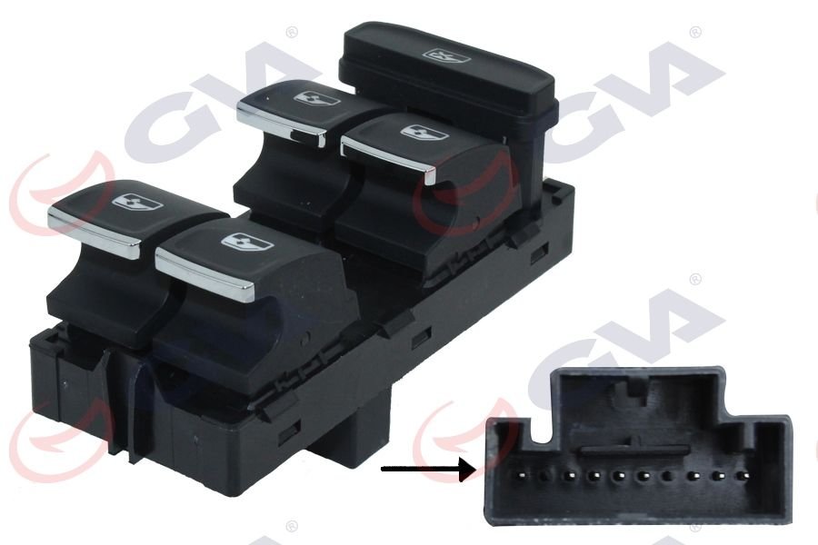 CAM AÇMA DÜGMESİ 4 LÜ KROMLU GOLF 13-17/PASSAT 15--GVA-5G0959857C-5G0959857C