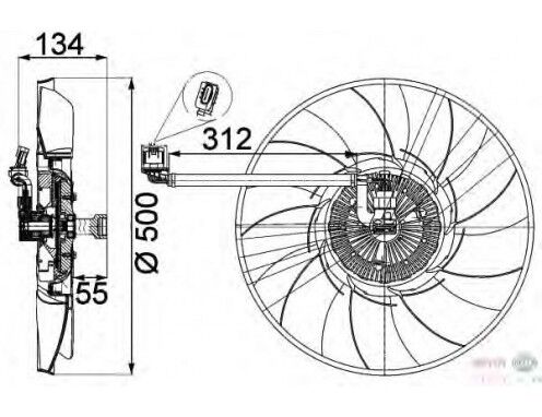 FAN MOTORU PREMIUM LINE 276DT DISCOVERY 3 L319 04 09 DISCOVERY 4 L319 09 18-MAHLE-PGG500370 LR025965