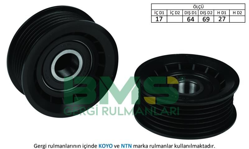 KAYIS GERGI RULMANI MERCEDES W202 W203 CL203 C209 C219 W210 W211 W163 W463 W220 W221 KANALLI-BMS 050-A0002020919