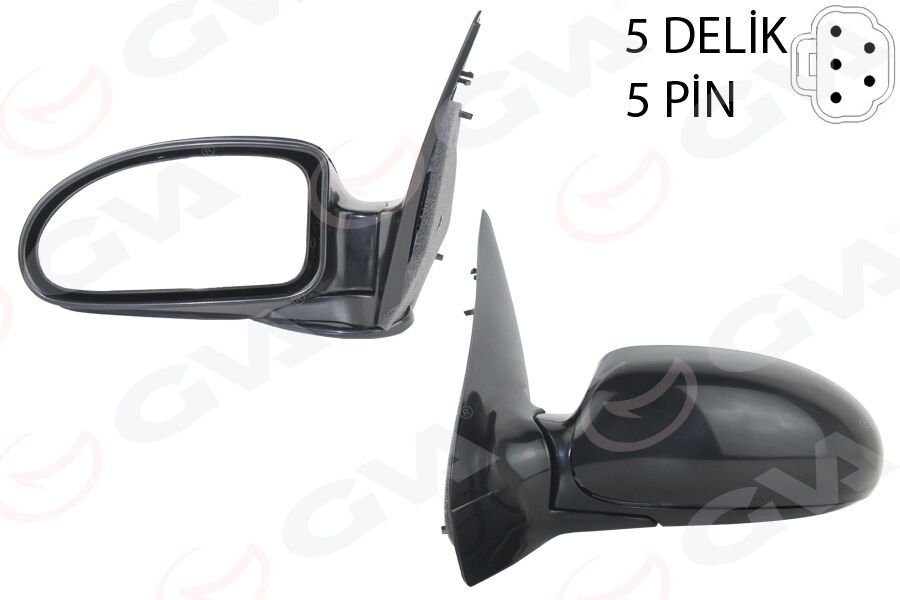 DIŞ DİKİZ AYNASI SOL FOCUS 98 ELEKTRİKLİ ISITMALI ASTARLI SİYAH KONVEKS 5 FİŞ VM-319EHPL-GVA 1035113-1077786-1078772