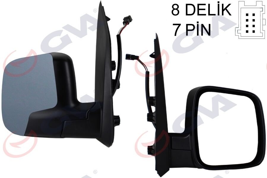 DIŞ DİKİZ AYNASI SAĞ FIORINO-BIPPER-NEMO 07 ELEKTRİKLİ ISITMALI SENSÖRLÜ ASTARLI KONVEKS 7 FİŞ VM-6115EHPSR-GVA 1029332-735460567-8153.VH