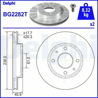 ÖN FREN AYNASI KÜÇÜK RENAULT R9-R11-R19-R21 CLIO I 91 96 CLIO II 98 CLIO SYMBOL 00 09 KANGOO 97 MEGANE I 96 SYMBOL II 08 238x20.1 HAVALI 4 DELİK-DELPHI BG2282T-7700756572-7701204286
