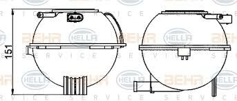 GENLEŞME KAVANOZU RADYATÖR YEDEK SU DEPOSU POLO-CORDOBA-FABIA-RAPID-ROOMSTES 2001- 2010-MAHLE CRT22000S-6Q0121407 6Q0121407A 6Q0121407B