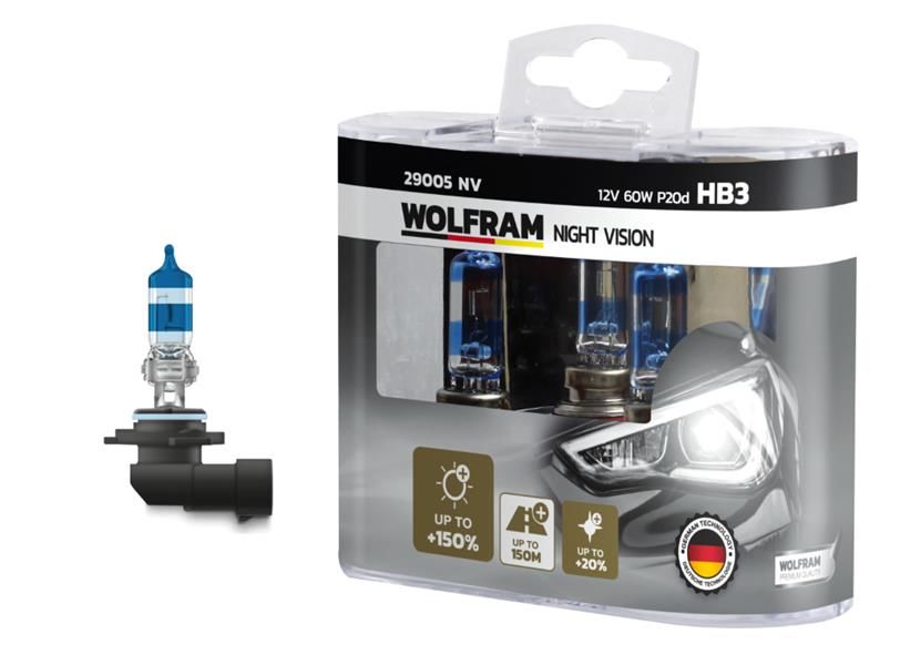 AMPUL 12V HB3 100 P20d NIGHT VISION 150 FAZLA 20 BEYAZ IŞIK-WOLFRAM 29005 NV