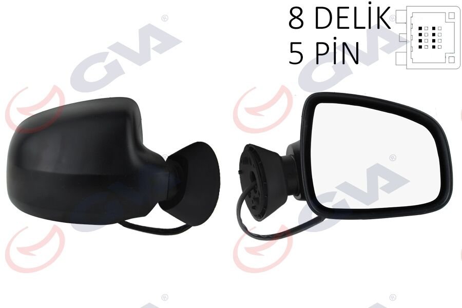 DIŞ DİKİZ AYNASI SAĞ LOGAN SW-MCV 08 ELEKTRİKLİ ISITMALI KONVEKS 5 FİŞ VM-6801EHR-GVA 1019150-6001549679-963019589R
