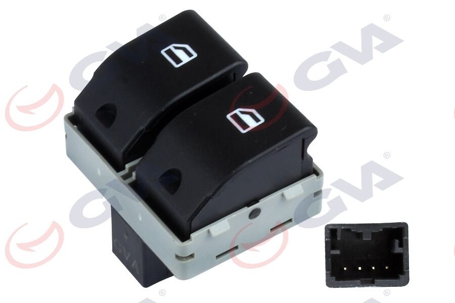 CAM AÇMA ANAHTARI ÖN SOL POLO 01-08 -SEAT IBIZA 04- 4 FİŞ-ÇİFTLİ-GVA 8075001-6Q0959858