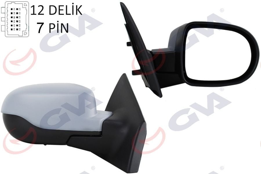 DIŞ DİKİZ AYNASI SAĞ CLIO 09 ELEKTRİKLİ ISITMALI SENSÖRLÜ ASTARLI KONVEKS 7 FİŞ VM-6135EHPSR-GVA 1014190-7701071866
