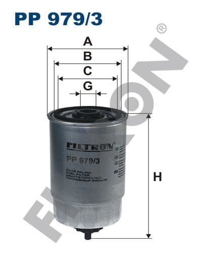 YAKIT FİLTRESİ ACCENT III-ERA 1.5 CRDI 05- - GETZ 1.5CRDI 05 KIA RIO 1.5CRDI-SORENTO 2.5CRDI-FILTRON PP979.3-3192226910-319223E200