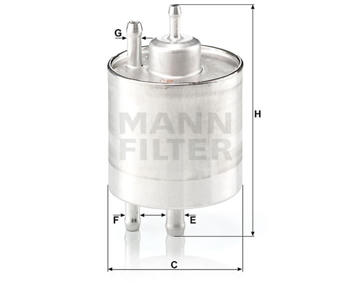 YAKIT FILTRESI MERCEDES M166 W168 W414-MANN WK711.1-A0024773801