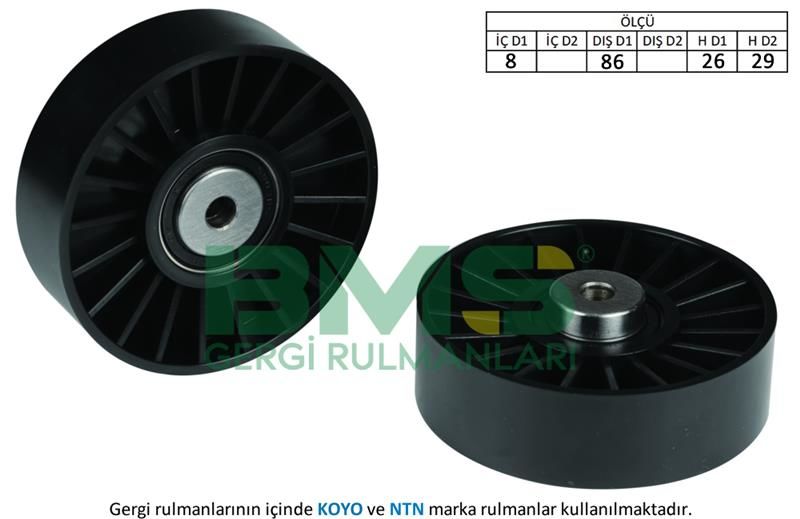 ALTERNATÖR GERGİ RULMANI LAGUNA 2.0 16V 95-01 -SAFRANE II 2.0 16V 95-01 -VOLVO S70 2.0-2.3-2.5-BMS 211-7439146139-9146139