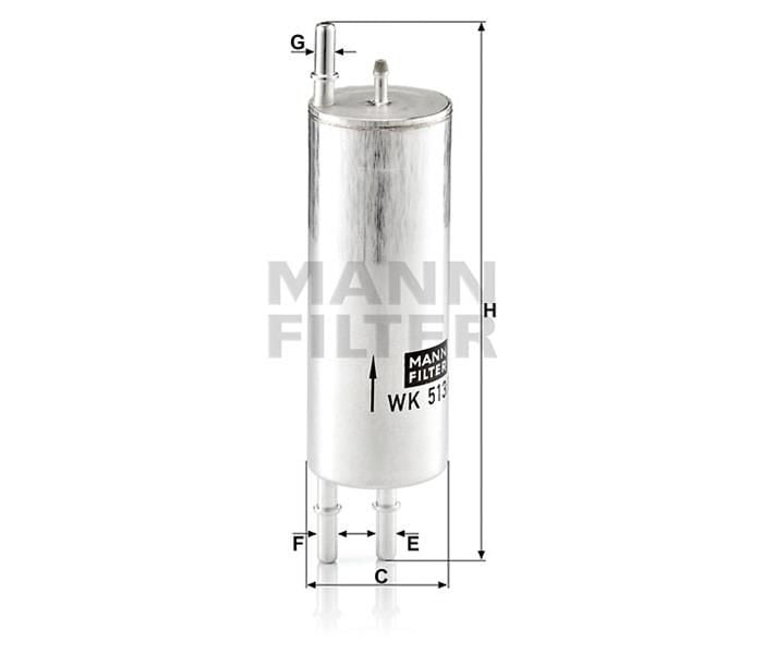 YAKIT FILTRESI BMW N62 M54 M62 E38 E39 E53 M62 B44 LAND ROVER VOGUE L322 02 05-MANN WK513.3-WFL000021-16126754016