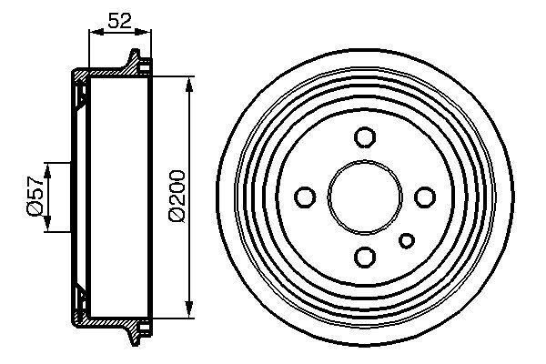 ARKA KAMPANA VECTRA A 89 95 ASTRA F 91 98 1.4-1.6-1.8-2.0 LACETTI 05 13 242x200x53x100 4DL 568054-91024352-BOSCH 0986477018-568057-90168958-568039-90105445