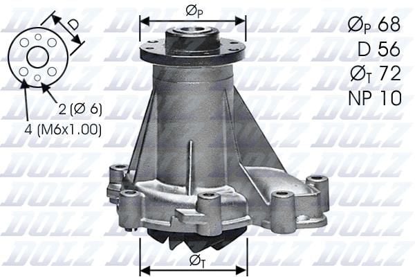 DEVIRDAIM POMPASI MERCEDES OM601 OM606 W124 S124 W202 S202 W210 S210 W140 W463-DOLZ M276-A6052000820