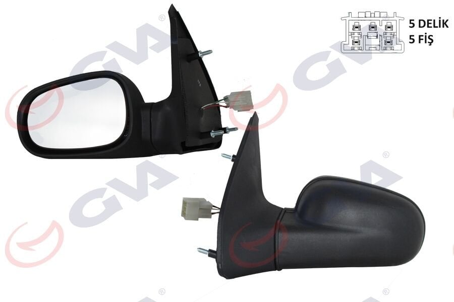 DIŞ DİKİZ AYNASI SOL CLIO 94-98 ELEKTRİKLİ ISITMALI DÜZ CAM 5 FİŞ VM-126EHL-GVA 1014106-7701367440