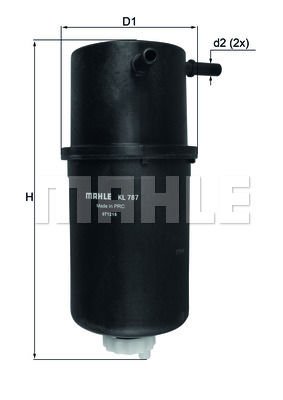YAKIT FİLTRESİ VW AMAROK 2.0 TDİ 10-MAHLE KL787-2H0127401A-2H0127401B