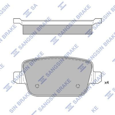 FREN BALATASI ARKA FREELANDER 2 L359 MONDEO 4 FOCUS 2 GALAXY 2 S-MAX VOLVO S80 V70 XC70-SANGSIN SP2101-R-LR003772-30671576-1459408