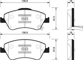 ÖN BALATA AURIS-COROLLA 1.4D-1.4 VVTI-1.6 VVTI-2.0D-4D-2.2D 07 GDB3481-SANGSIN SP1500-0446502170-0446502200-WVA24122