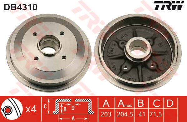 ARKA FREN KAMPANASI C2-C3-C3 II-C3 PLURIEL-P206-P206 T3E -P1007 1.1-1.2-1.4HDI-1.6HDI 03 ABS SİZ P301-P208-C3 III-DS3-C4 CACTUS-C-ELYSEE DV6DTED EURO5 MOTOR 203 42 ABS Lİ / ABS SİZ-TRW DB4310-4247.46-4247.49