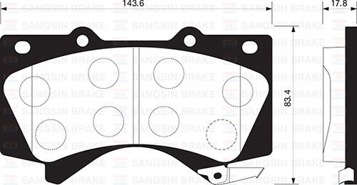 ÖN BALATA TOYOTA LAND CRUISER V8 J15-J20 08 GDB3524-SANGSIN SP1381-0446560280-044650C020-WVA24386