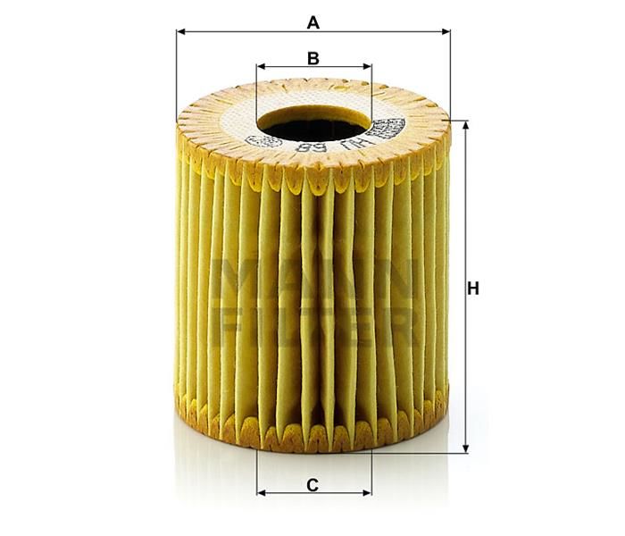 YAG FILTRESI SMART M160 OM660 ROADSTER 452 03 05 FORTWO COUPE 450 04 07-MANN HU68X-A1601840225