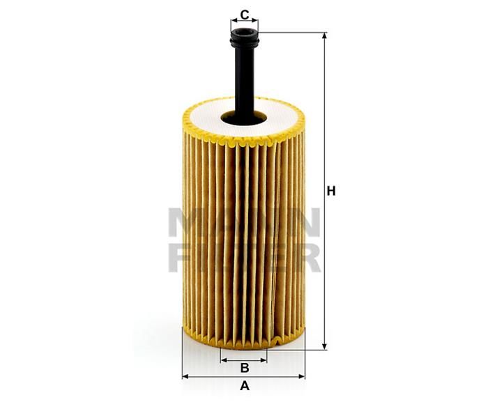 YAĞ FİLTRESİ PARTNER-BERLINGO 96- -P106 97- -P206 98- -P306 93-01 -P307- C3 02 - 1.4-1.6 16V-MANN HU612X-1109.AN-1109.R6-1109.R7