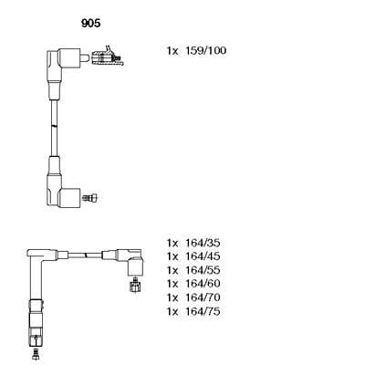 ATESLEME KABLOSU SETI MERCEDES M104 W124 S124 C124 A124 W140 R129-BREMI 905-0986356314-ZEF597