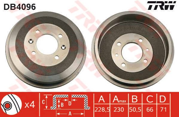 ARKA KAMPANA P306-P406 ABS Lİ-PARTNER-BERLINGO 96-TRW DB4096-4247.24