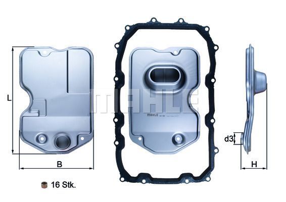 ŞANZUMAN YAĞ FILTRESI TOUAREG-Q7-MAHLE HX160KIT-09D325429-09D325435
