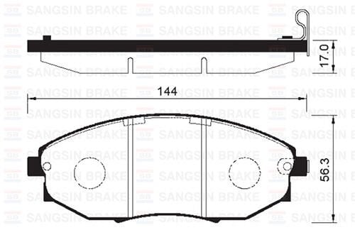 ÖN BALATA CHEVROLET EPICA KL1 2.0-2.5-2.0D-2.5 EXECUTIVE 06 TOSCA 2.0-2.5-2.0D 06-SANGSIN SP1193-96475027-96952179-WVA24864