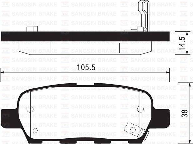 ARKA BALATA NISSAN XTRAIL2.0-2.2DCI 01 INFINITI FX35 3.5 03 FX45 4.5 03 GDB3294-GDB3508-GDB3507-SANGSIN SP1184-440608H385-44060AM485-WVA23814