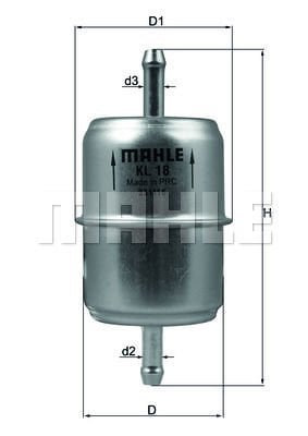 YAKIT FILTRESI MERCEDES M102 190 W201 W123 W124 W460-MAHLE KL18OF-A0024770001