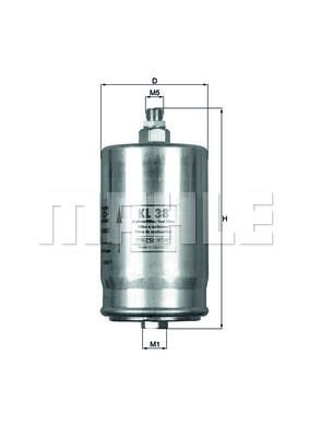 YAKIT FILTRESI MERCEDES M102 M103 M104 M119 190 W201 W123 W124 W126 R129 W463-MAHLE KL38-A0024771301