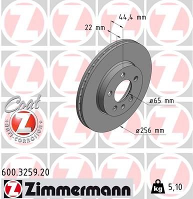 ÖN FREN AYNASI POLO VI 18 IBIZA V 17 A1 19 KAMIQ-SCALA 19 256x22x5DLxHAVALI 0986479F32-DF6584-ZIMMERMANN 600.3259.20-2Q0615301G