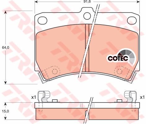 ÖN BALATA MAZDA 323 1.3 89-94 323 1.6 1.7 1.8 89-94 323 1.5 96 121 1.3 90-96-TRW GDB1024-BRY73323ZA-WVA21654-WVA21655