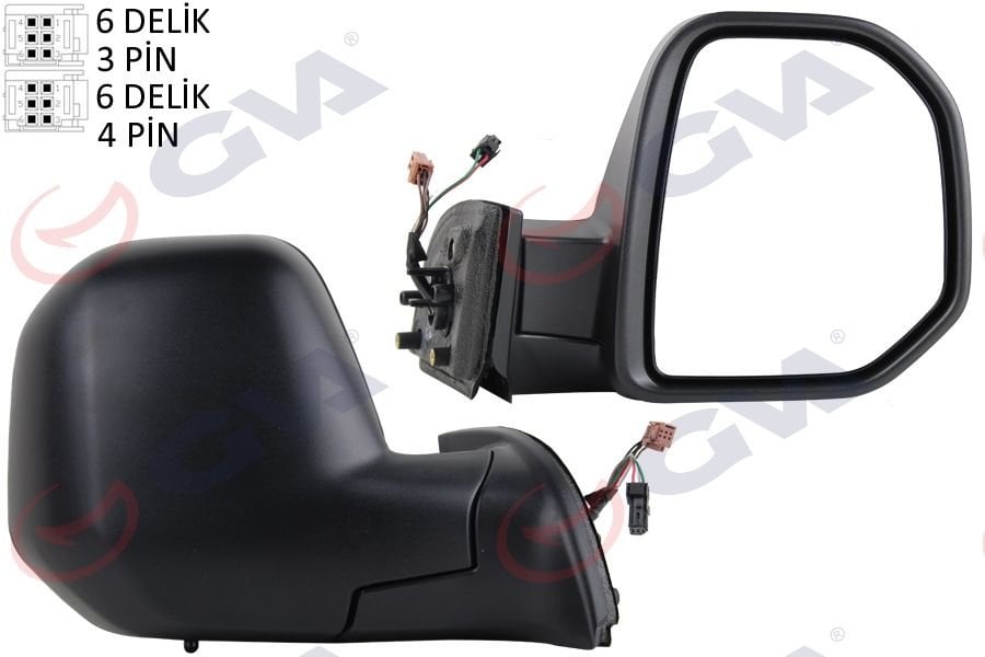 DIŞ DİKİZ AYNASI SAĞ BERLINGO-PARTNER 08 ELEKTRİKLİ ISITMALI SENSÖRLÜ KONVEKS VM-6118EHSR-GVA 1045162-8153.TQ-8153.TT