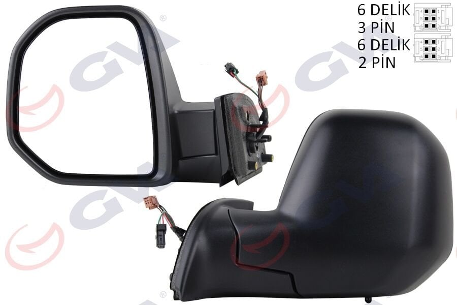 DIŞ DİKİZ AYNASI SOL BERLINGO-PARTNER 08 ELEKTRİKLİ ISITMALI SENSÖRLÜ KONVEKS VM-6118EHL-GVA 1045163-8153.TP