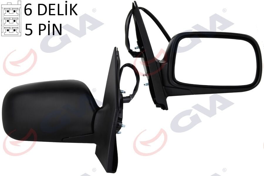DIŞ DİKİZ AYNASI SAĞ YARİS 99 ELEKTRİKLİ ISITMALI KONVEKS 5 FİŞ VM-261EHR-GVA 1071202