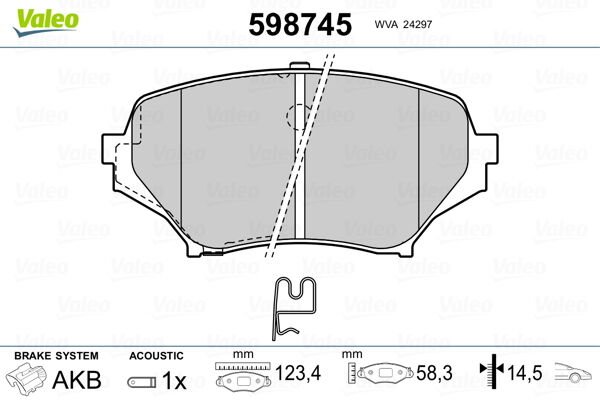 x ÖN BALATA MAZDA MX5 1.6 1.8I16V 2.0 00 05 GDB3401 597464-VALEO-NFY73323Z-NFY73328ZA-WVA23696