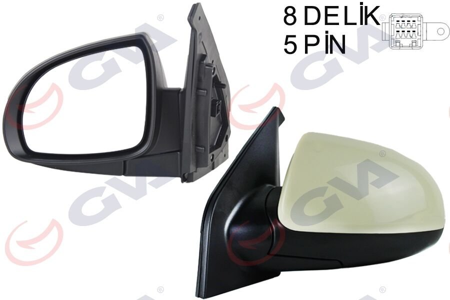 DIŞ DİKİZ AYNASI SOL PICANTO 06 ELEKTRİKLİ ISITMALI ASTARLI KONVEKS VM-753EHPL-GVA 1091920-8761007158