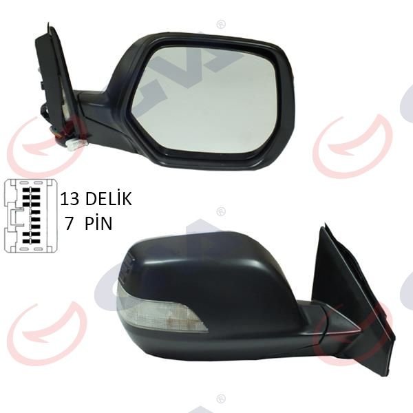 DIŞ DİKİZ AYNASI SAĞ CRV 07 ELEKTRİKLİ ISITMALI SİNYALLİ KONVEKS 7 FİŞ VM-6278EHR-GVA 1092211