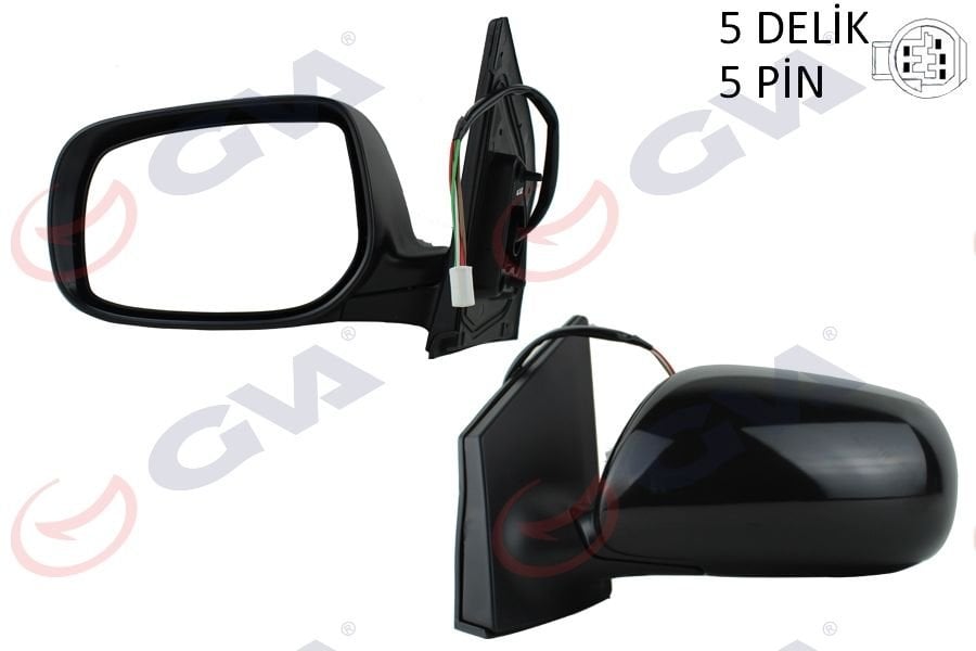DIŞ DİKİZ AYNASI SOL COROLLA 08 ELEKTRİKLİ ISITMALI ASTARLI KONVEKS 5 FİŞ VM-6263NEHPL-GVA-8790902B81